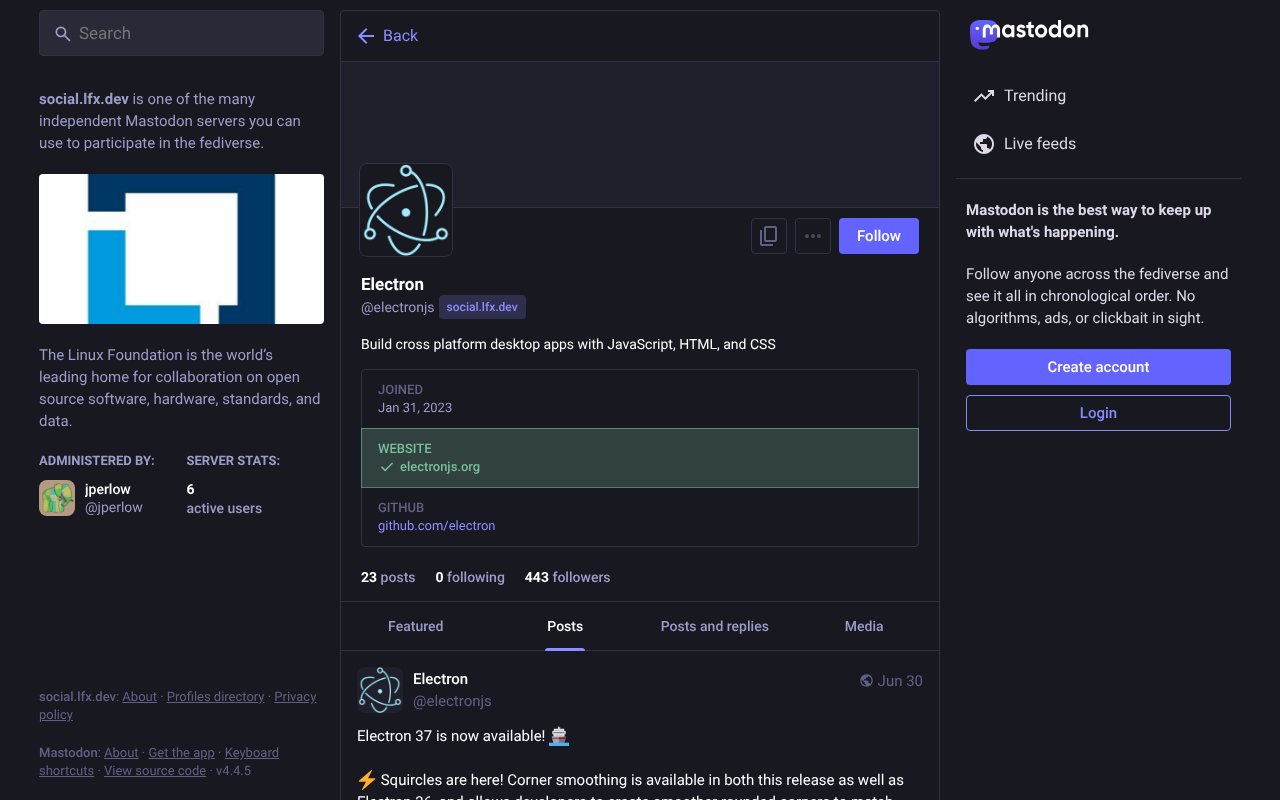 Screenshot of lfx.dev