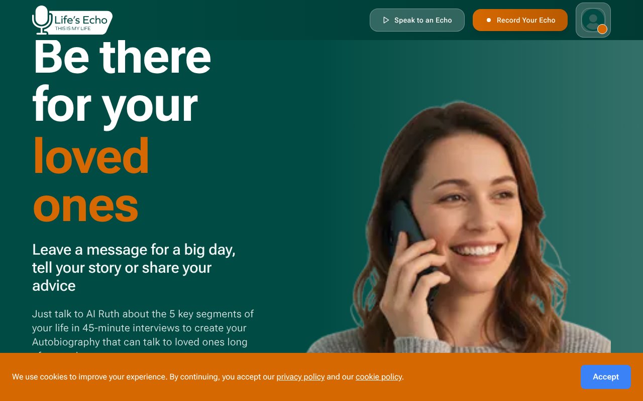 Screenshot of lifesecho.co.uk