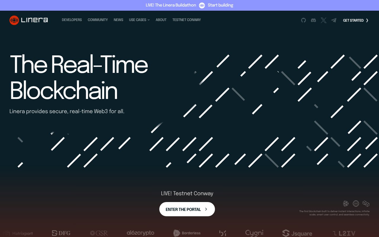 Screenshot of linera.io