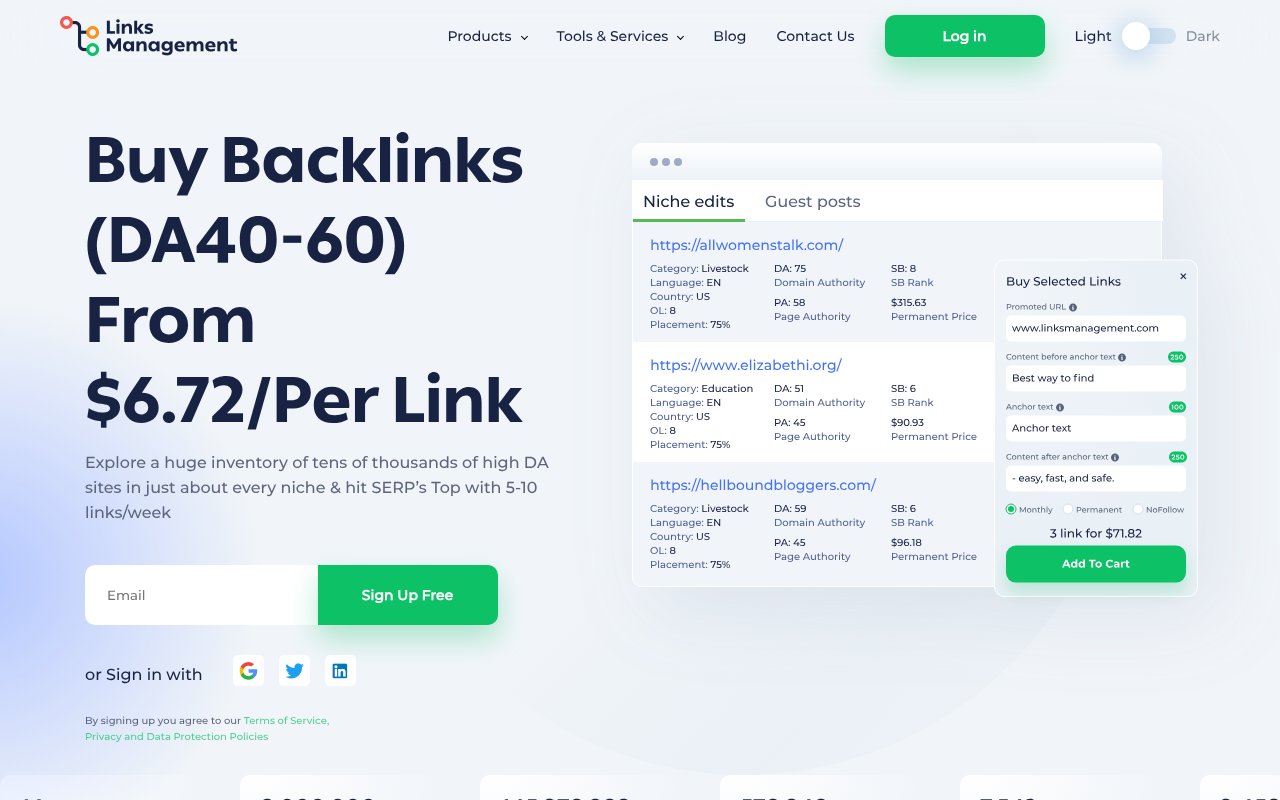 Screenshot of linksmanagement.com