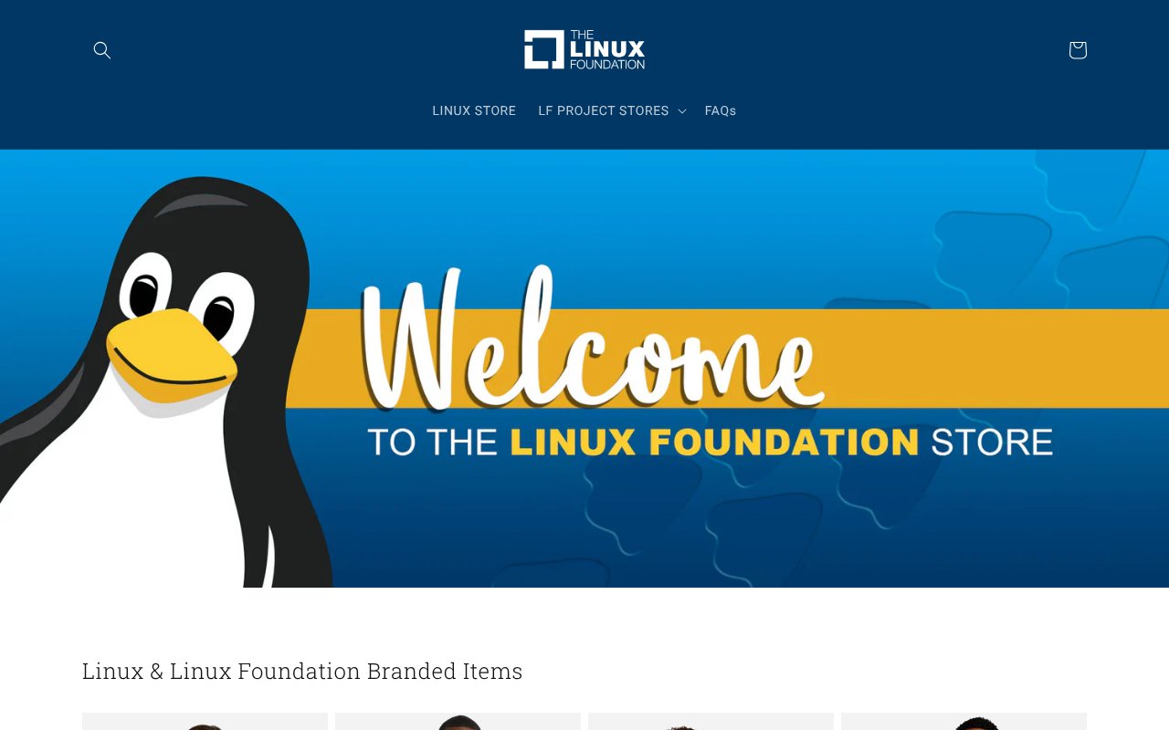 Screenshot of linuxfoundation.store