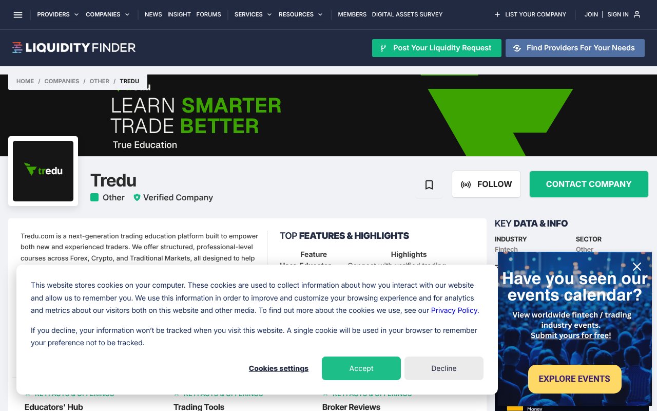 Screenshot of liquidityfinder.com