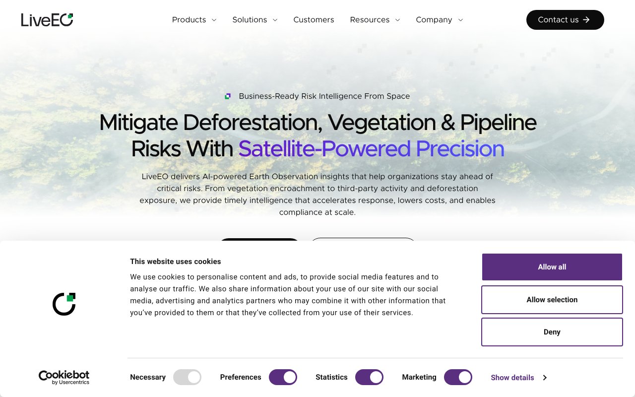 Screenshot of live-eo.com