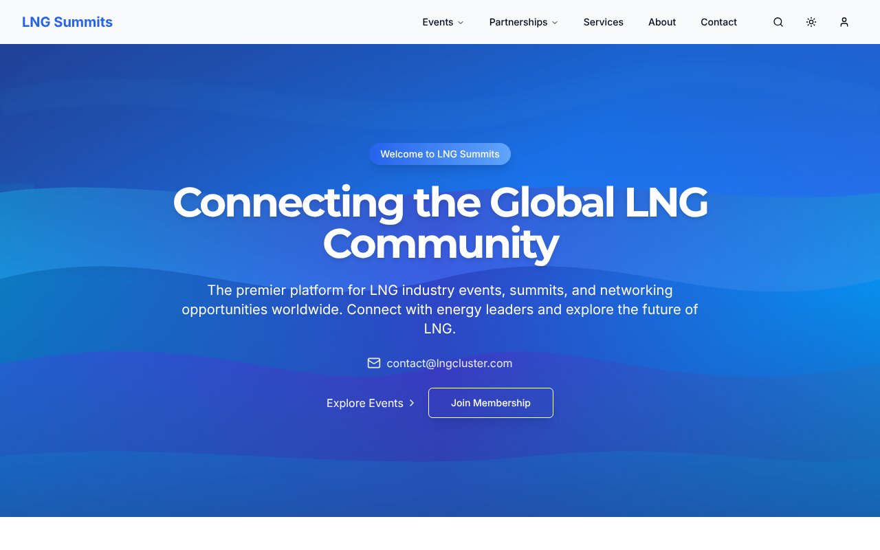Screenshot of lngsummits.com