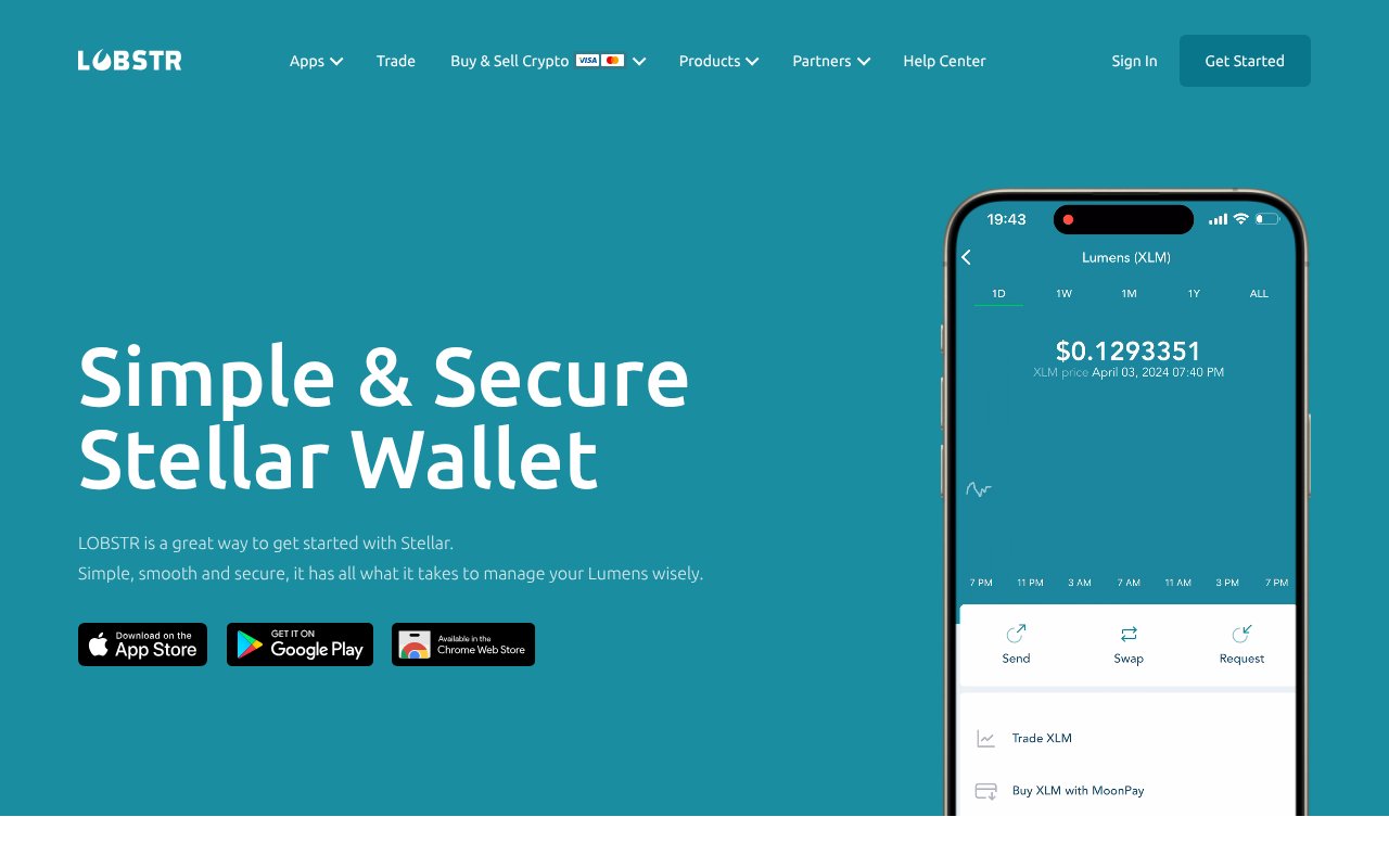 Screenshot of lobstr.co