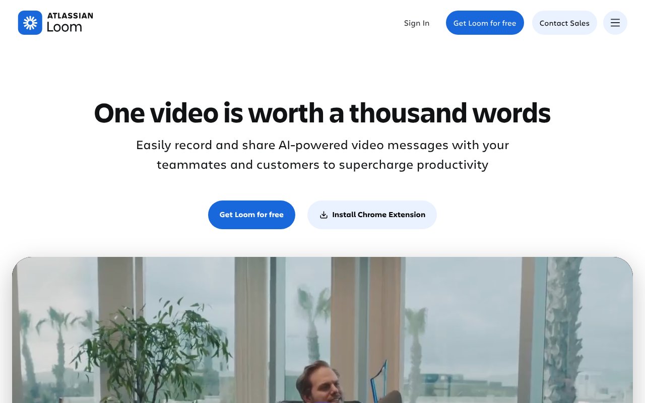 Screenshot of loom.com
