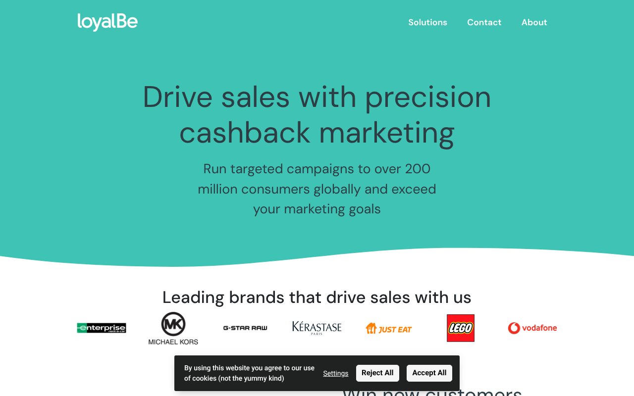 Screenshot of loyalbe.io