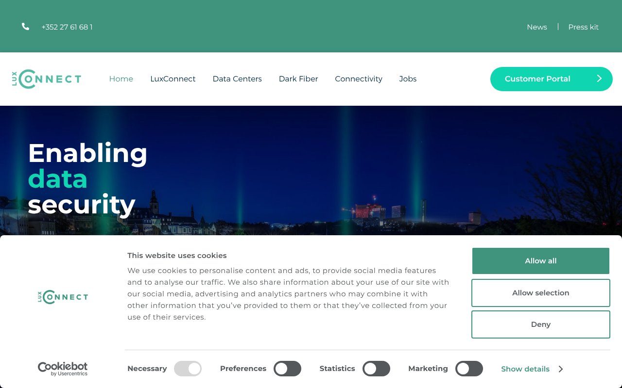 Screenshot of luxconnect.lu