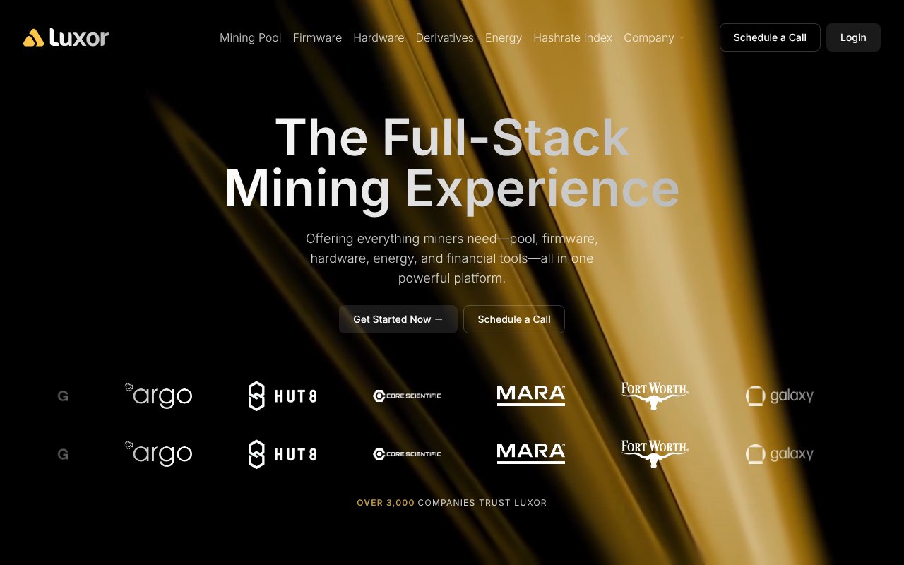 Screenshot of luxor.tech