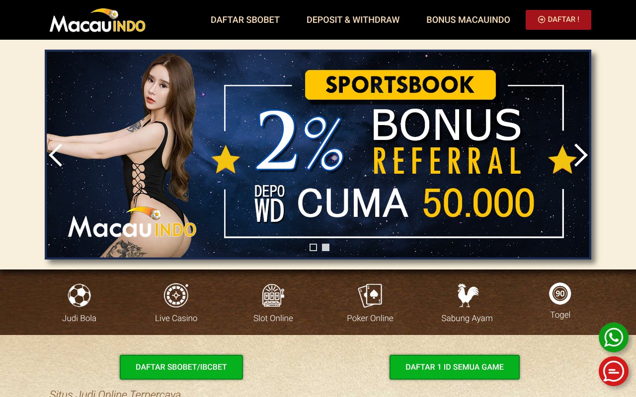 Screenshot of macauindo.co