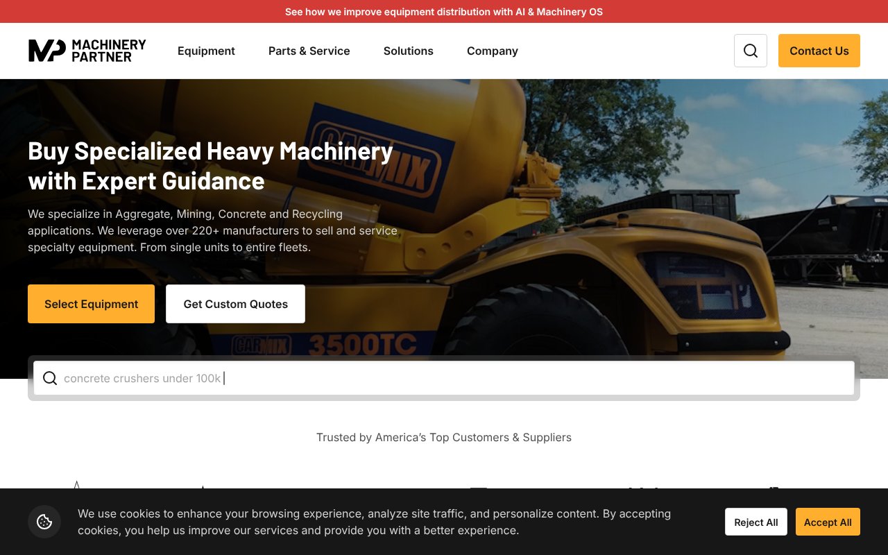 Screenshot of machinerypartner.com