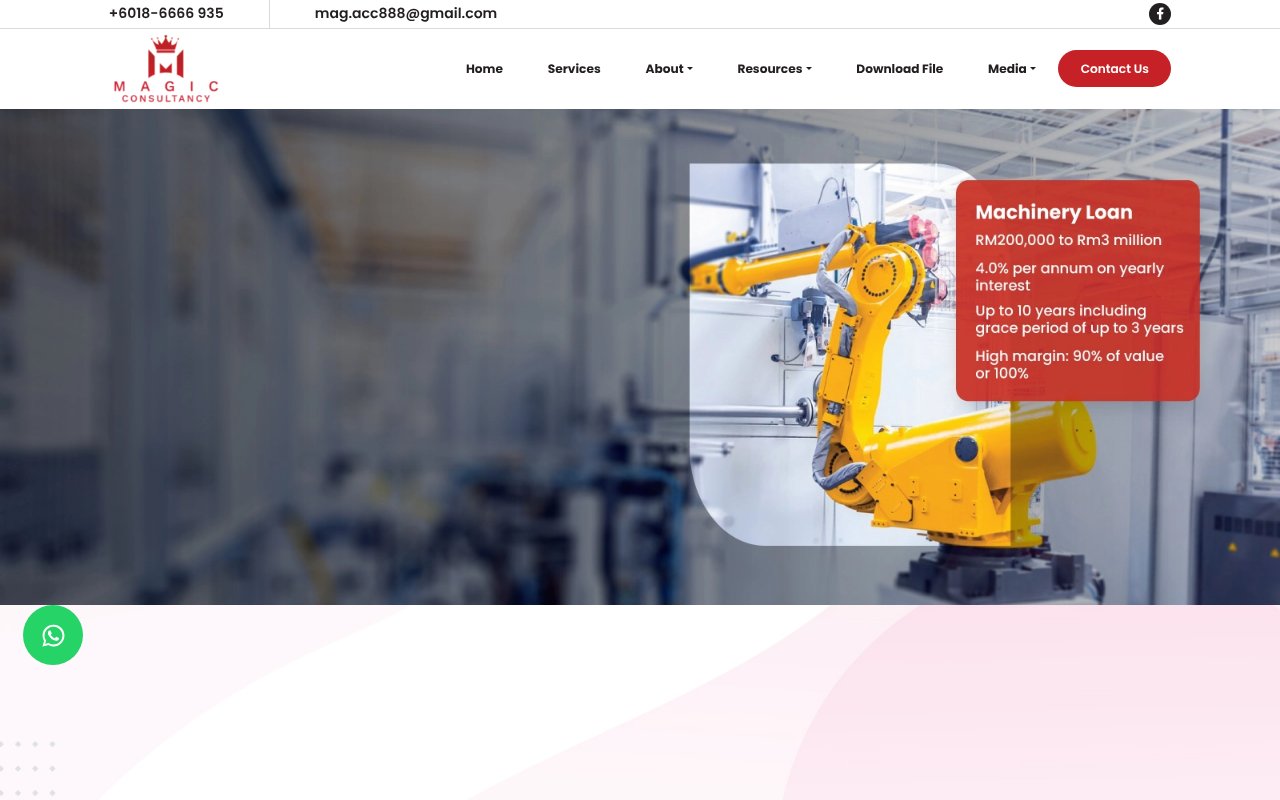 Screenshot of magic-consultancy.com