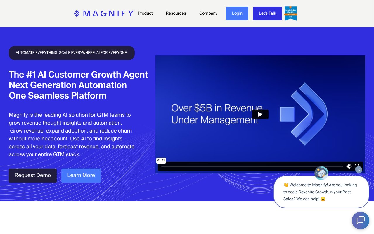Screenshot of magnify.io