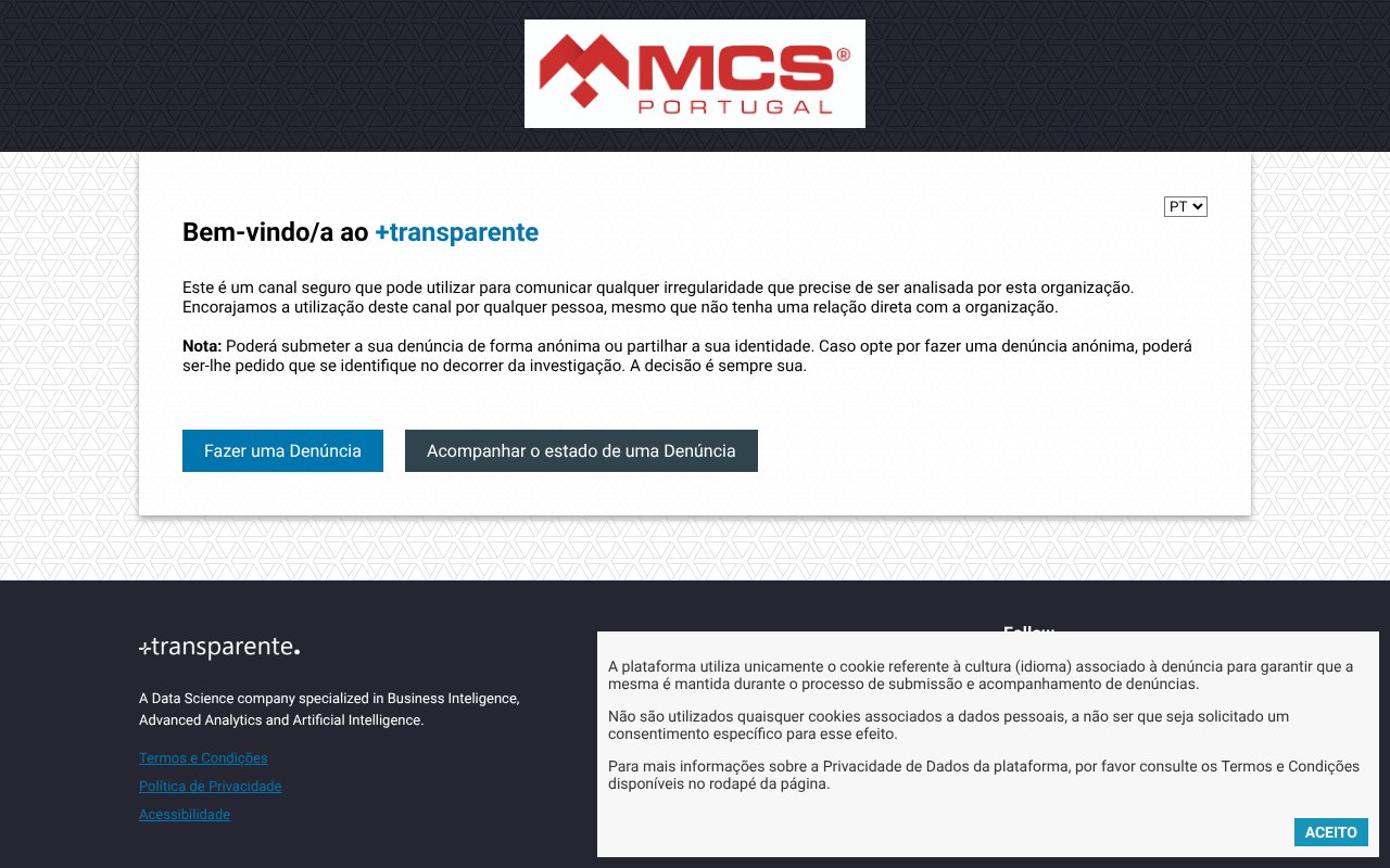 Screenshot of maistransparente.com