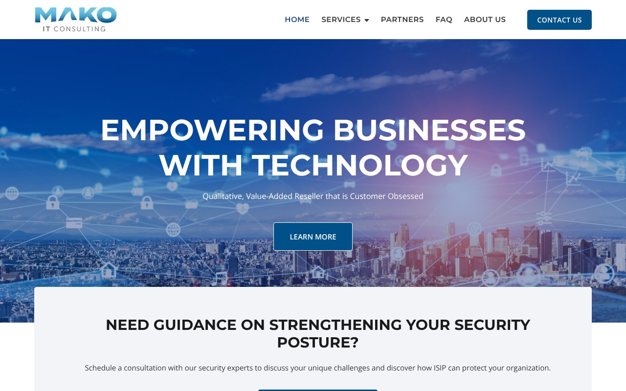 Screenshot of makoitconsulting.com