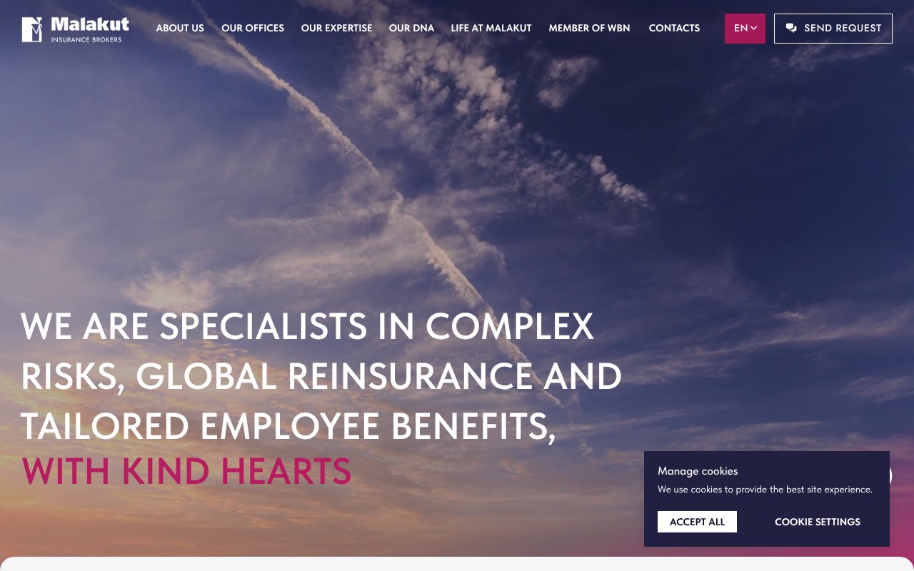 Screenshot of malakut.com