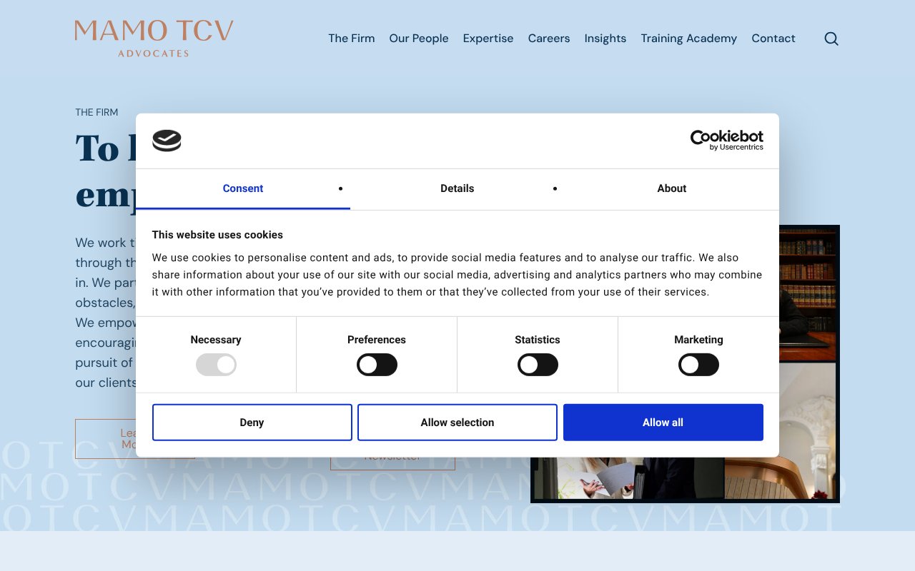 Screenshot of mamotcv.com
