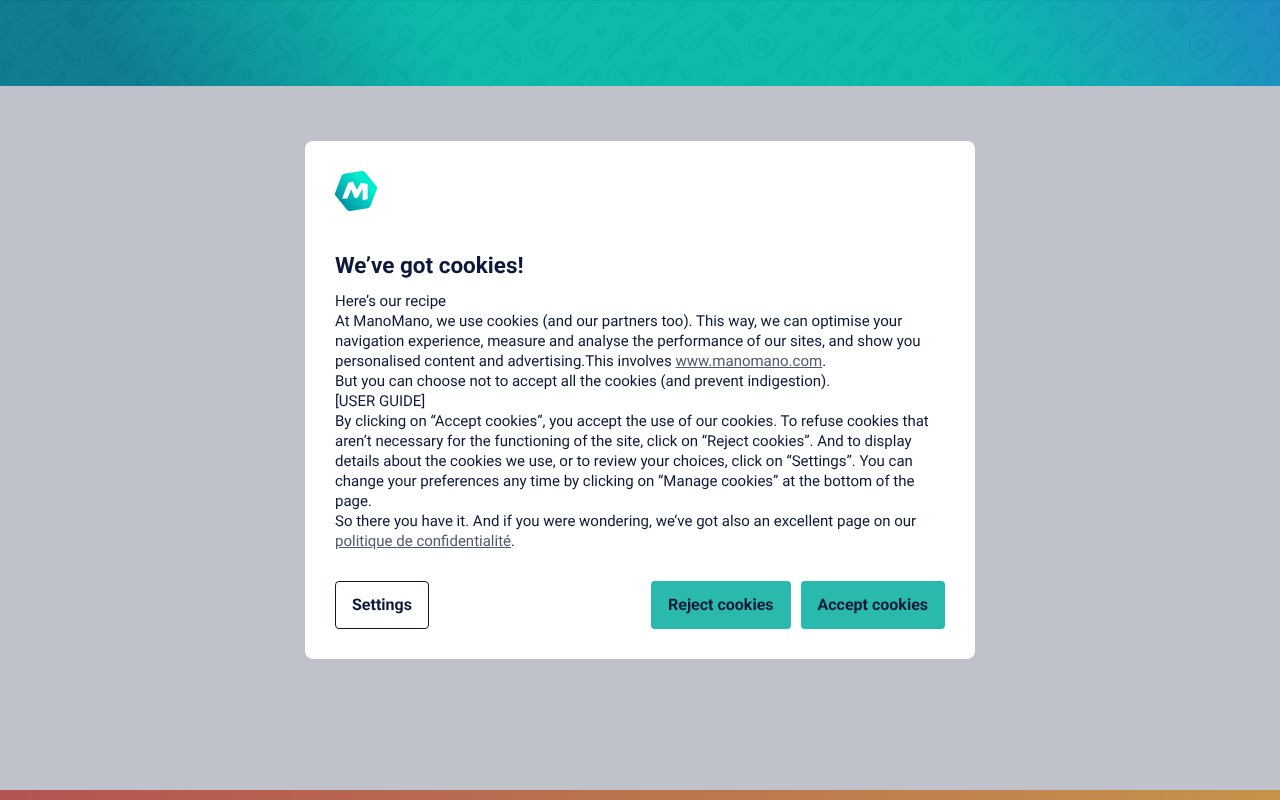 Screenshot of manomano.com