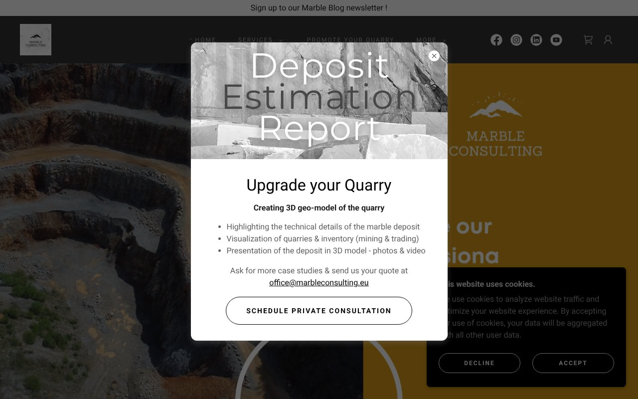 Screenshot of marbleconsulting.eu