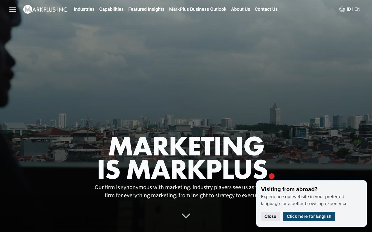 Screenshot of markplusinc.com