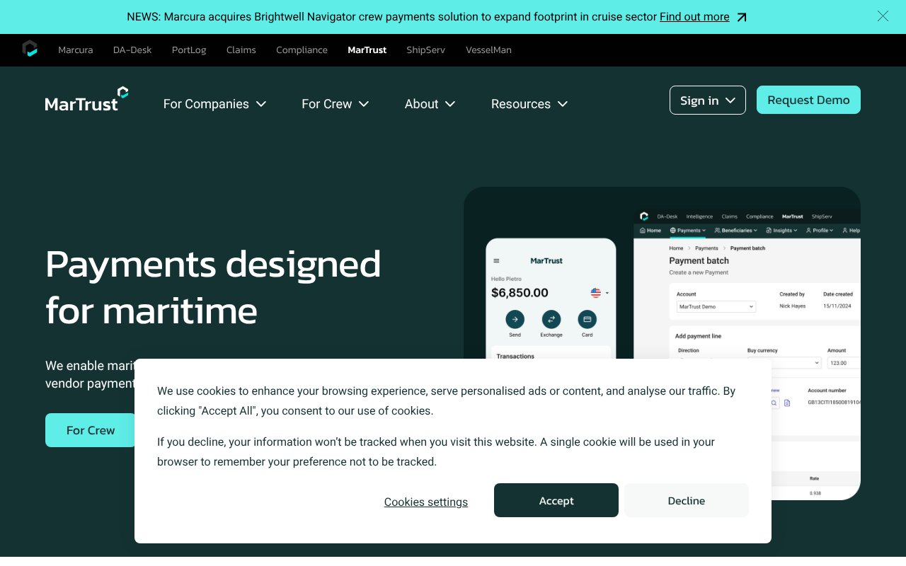 Screenshot of martrust.com