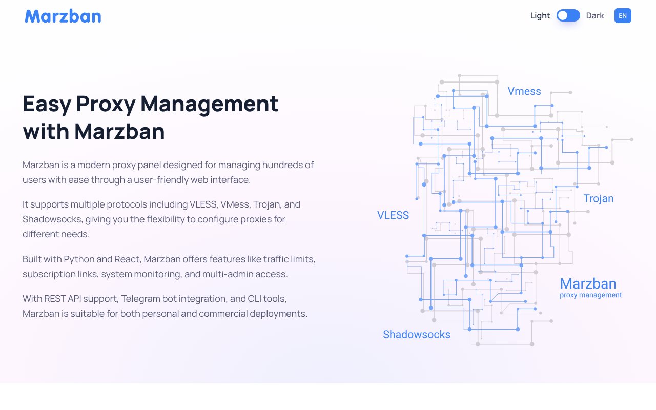 Screenshot of marzban.click