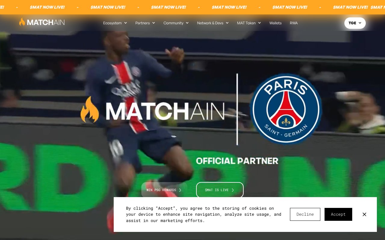 Screenshot of matchain.io