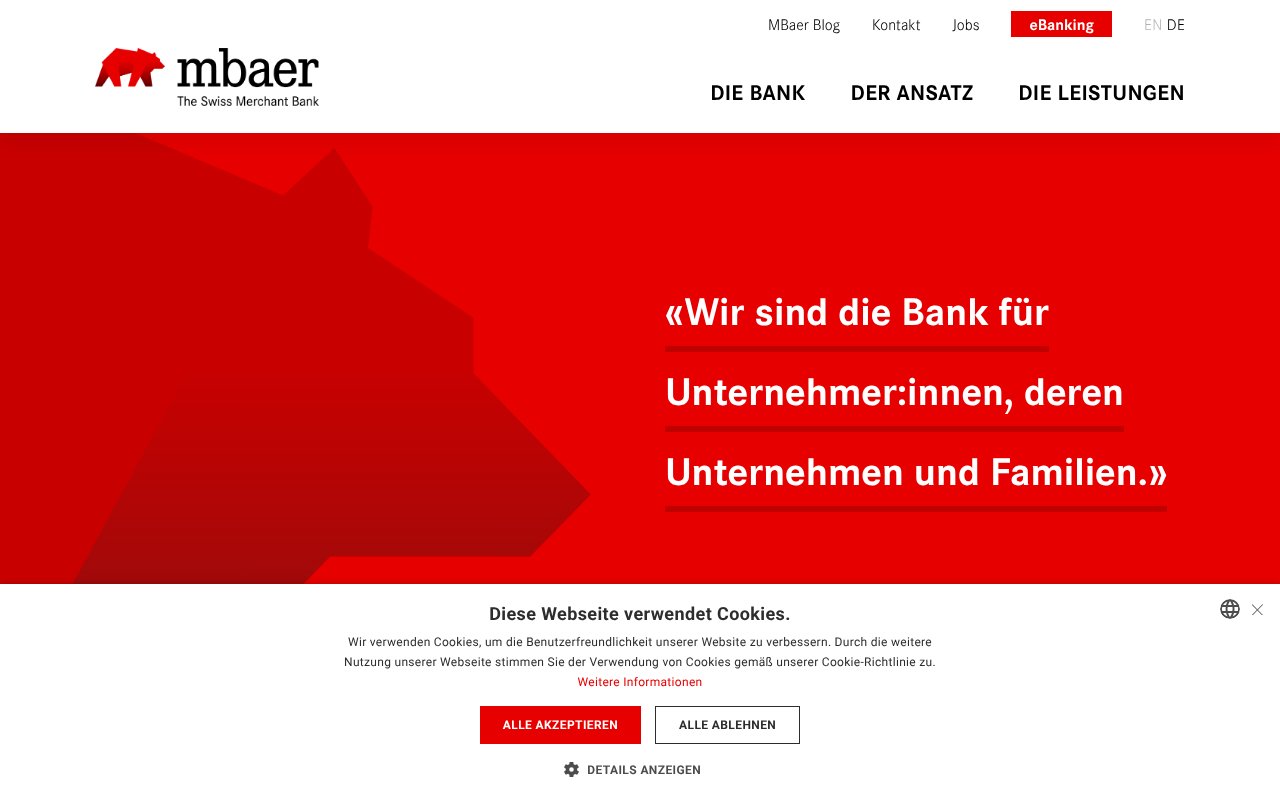 Screenshot of mbaerbank.com
