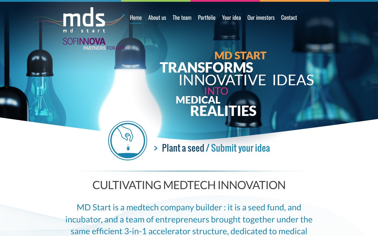 Screenshot of mdstart.eu