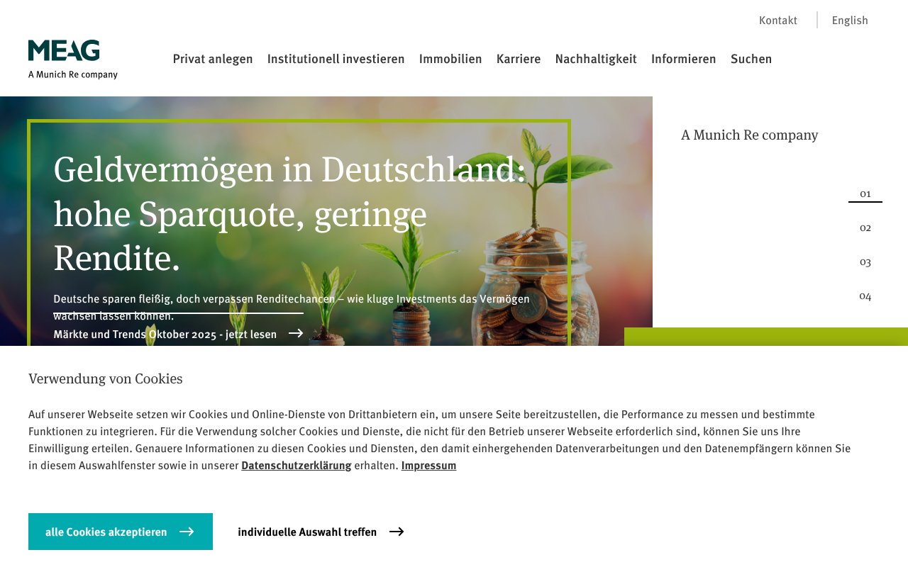 Screenshot of meag.com