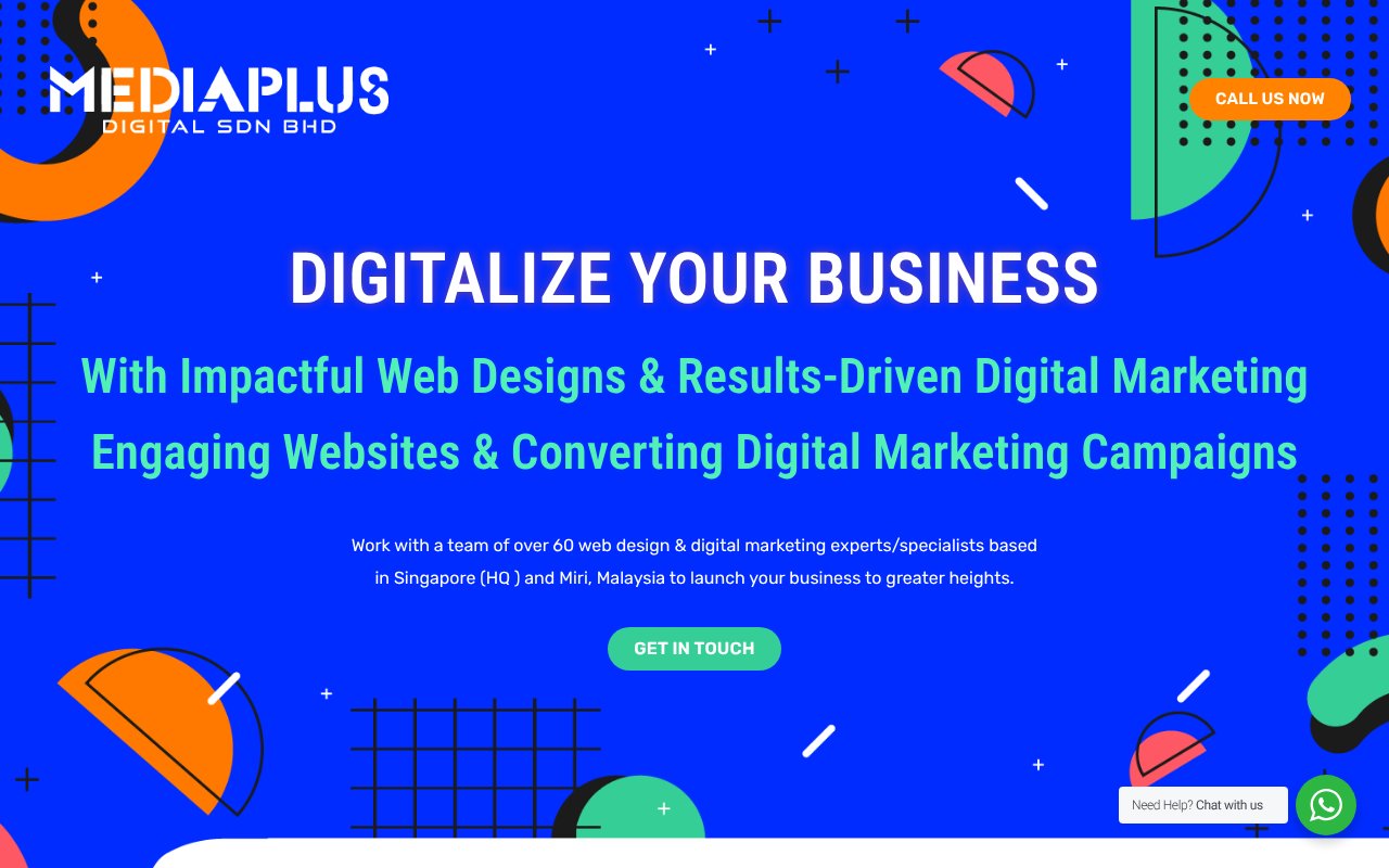 Screenshot of mediaplusdigital.com.my