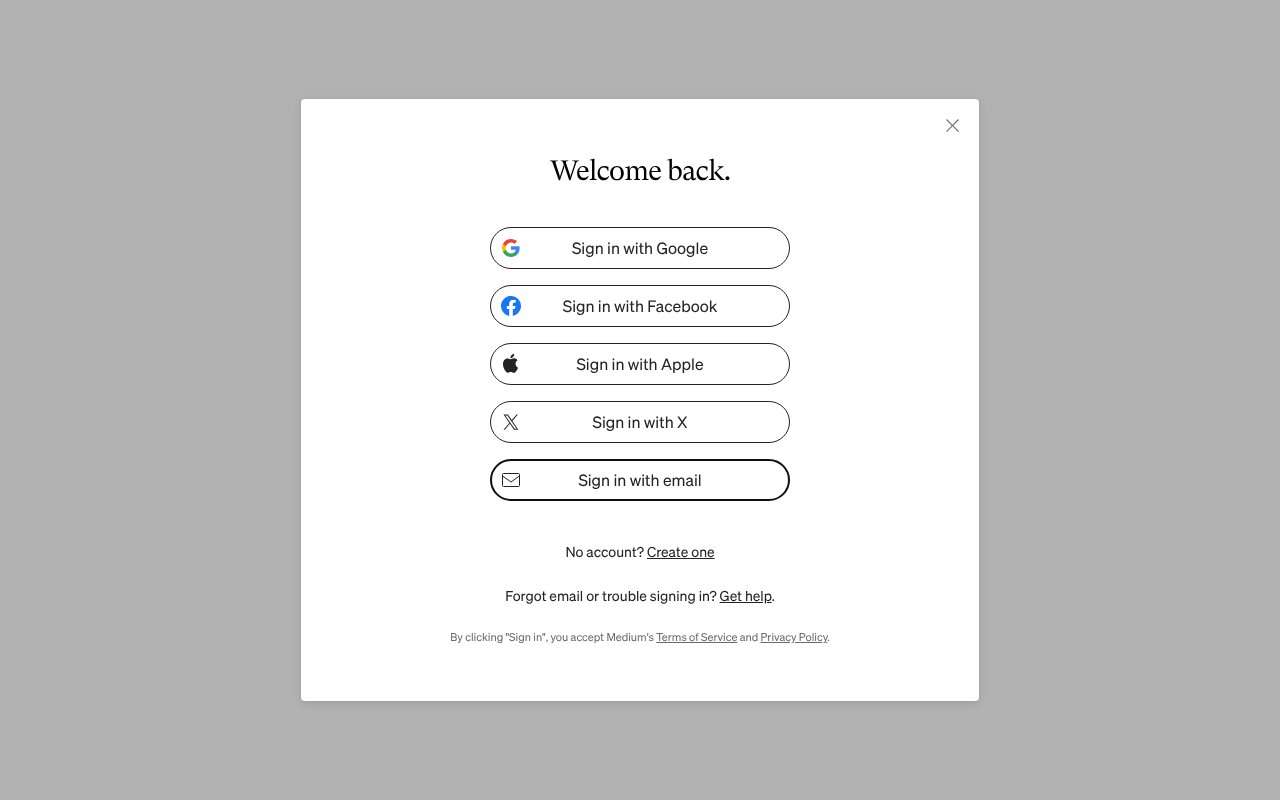 Screenshot of medium.com