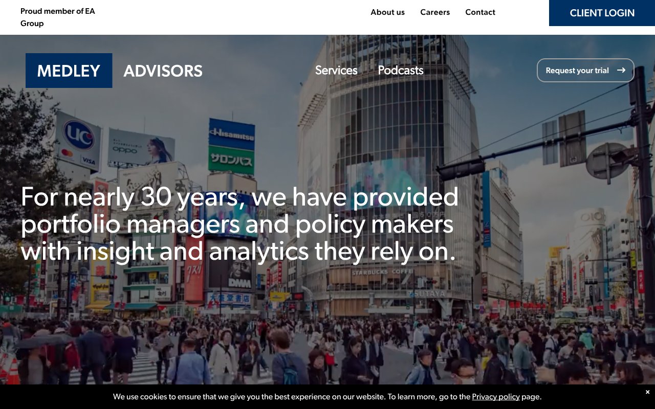 Screenshot of medleyadvisors.com