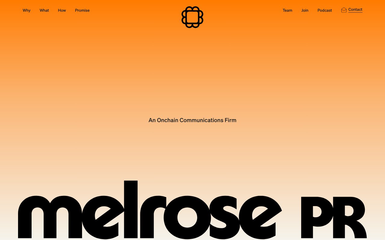 Screenshot of melrosepr.com