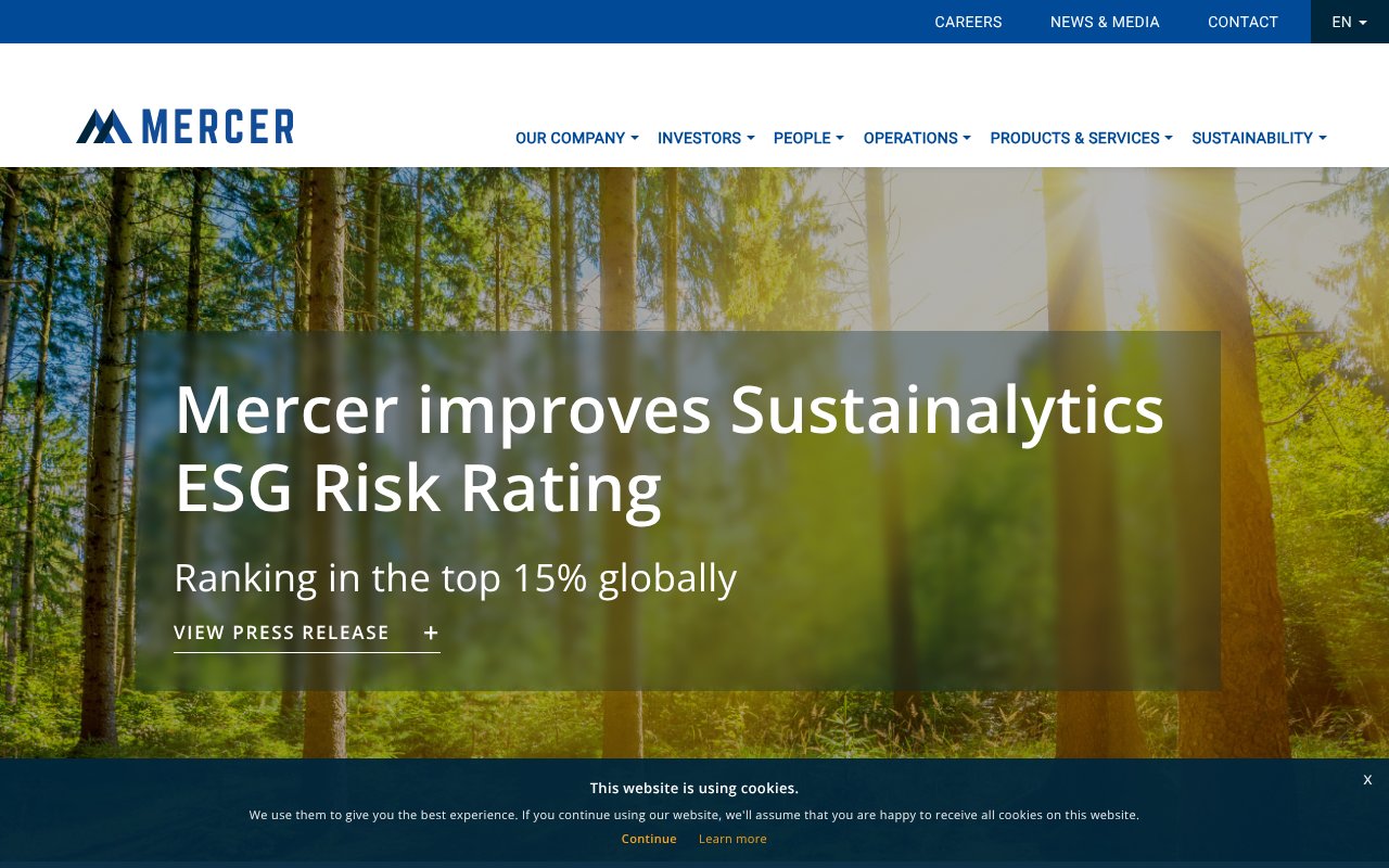 Screenshot of mercerint.com