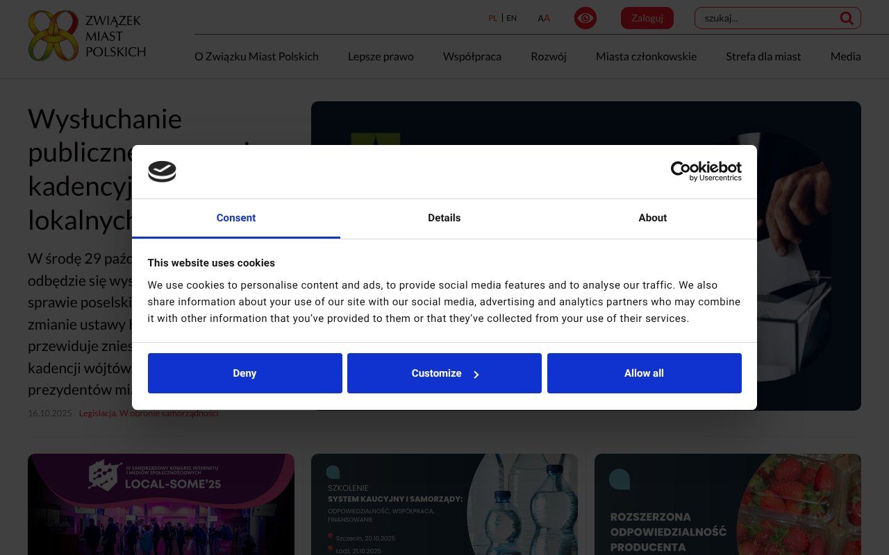Screenshot of miasta.pl
