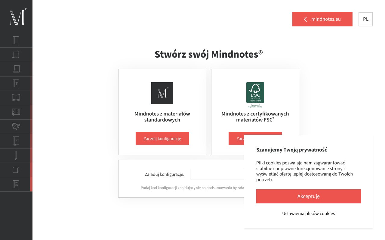 Screenshot of mindnotes.eu