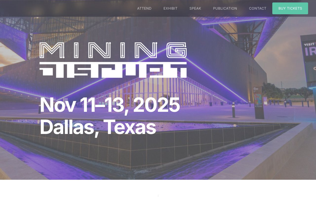 Screenshot of miningdisrupt.com