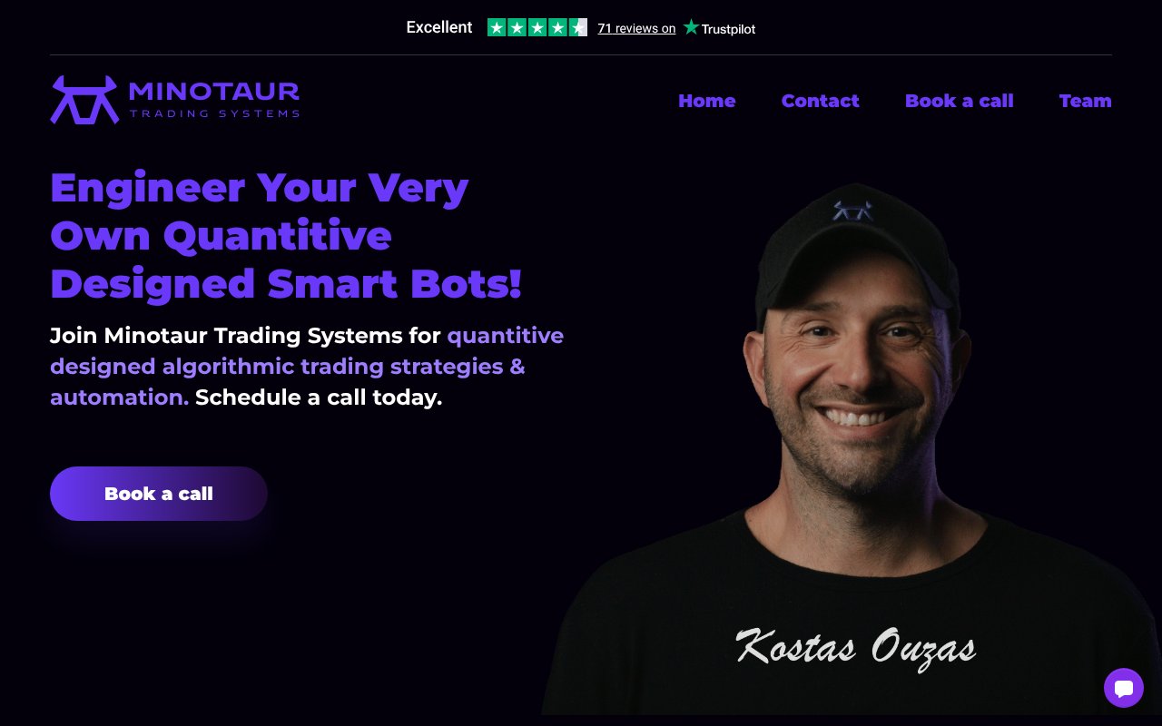 Screenshot of minotaurtradingsystems.com