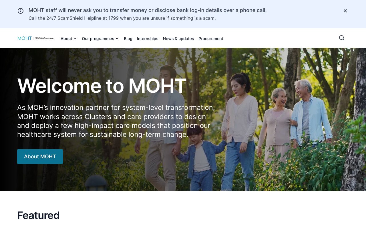 Screenshot of moht.com.sg