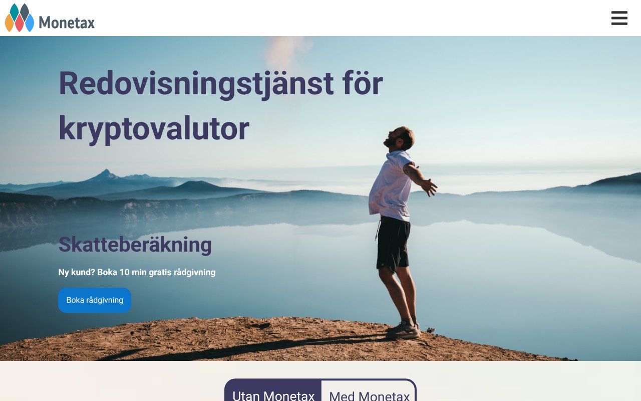 Screenshot of monetax.se
