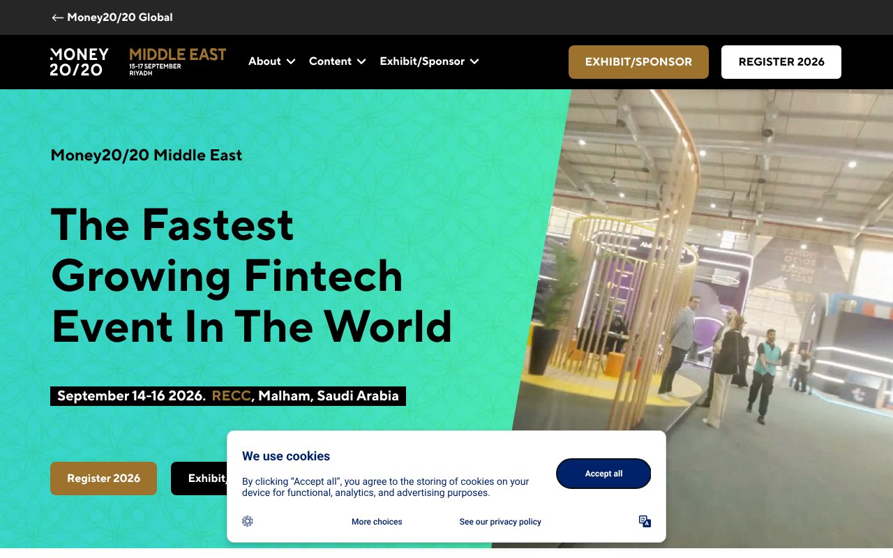 Screenshot of money2020middleeast.com