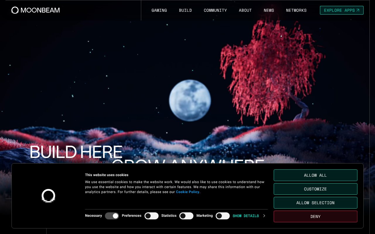 Screenshot of moonbeam.network