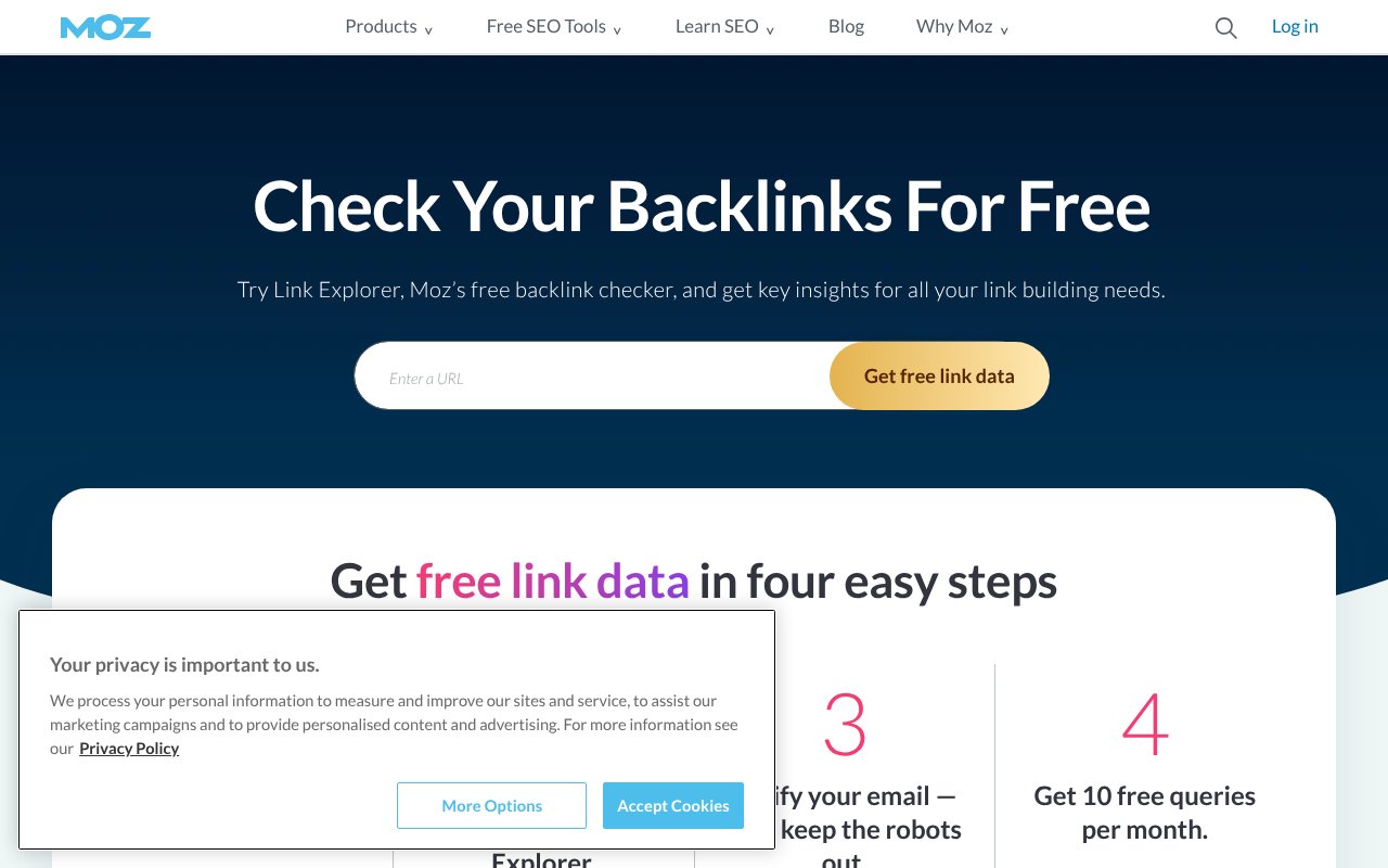 Screenshot of moz.com