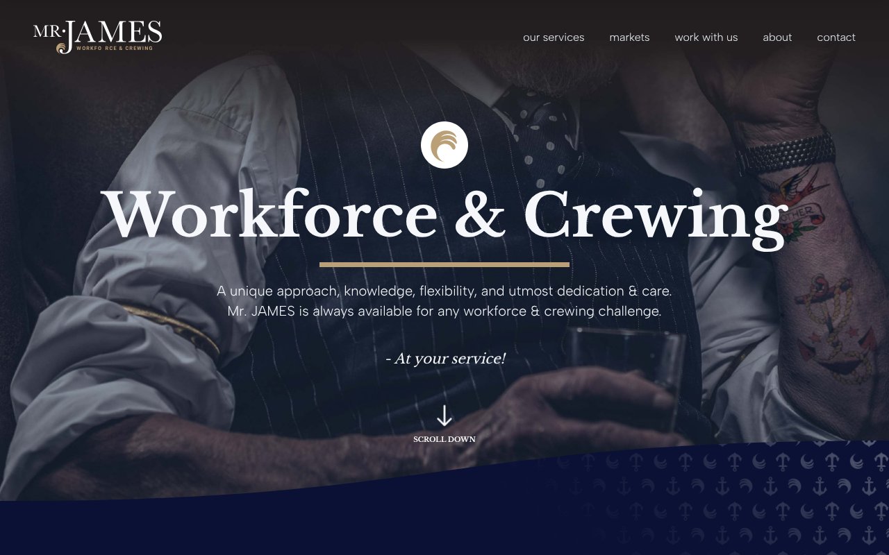 Screenshot of mrjames.com