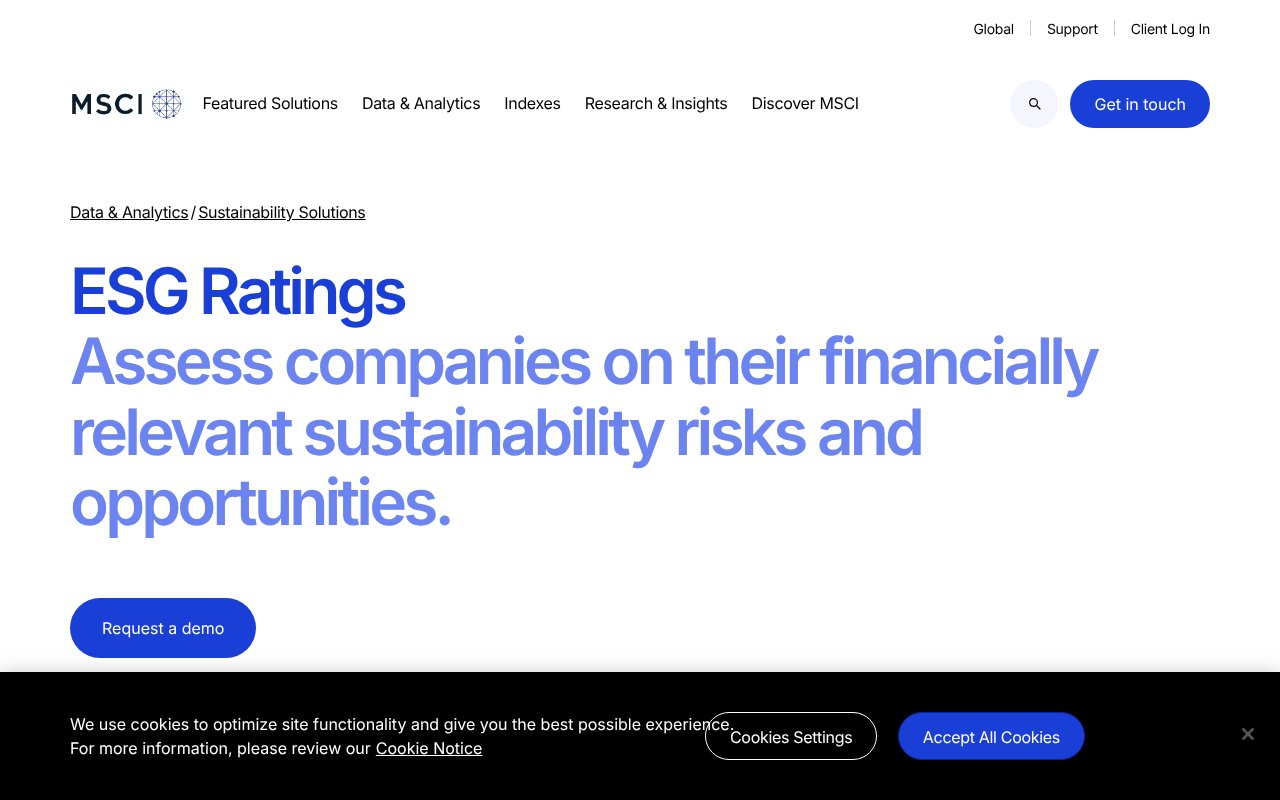 Screenshot of msci.com