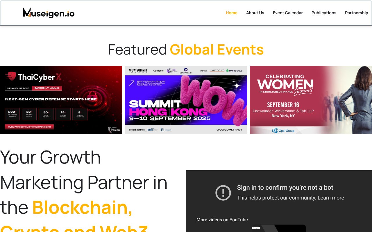 Screenshot of museigen.io