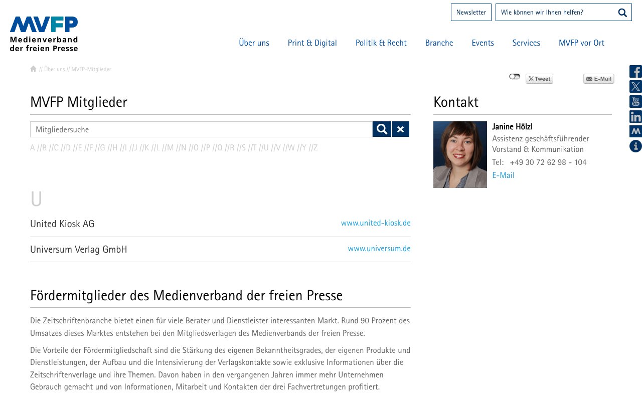 Screenshot of mvfp.de