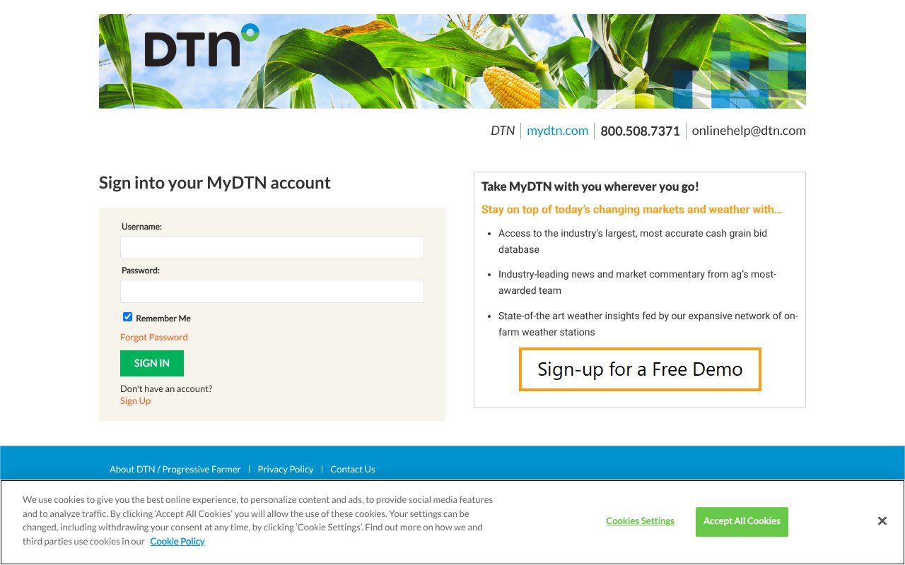 Screenshot of mydtn.com