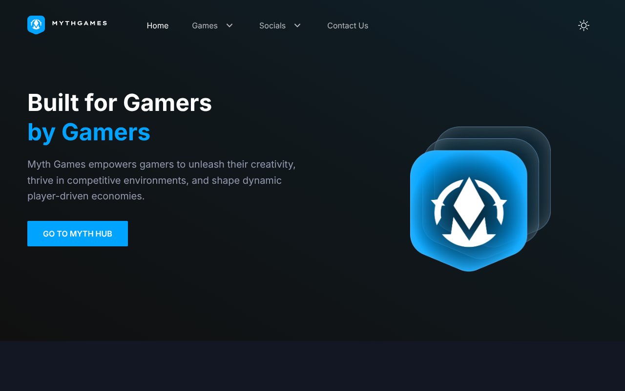 Screenshot of mythgames.net